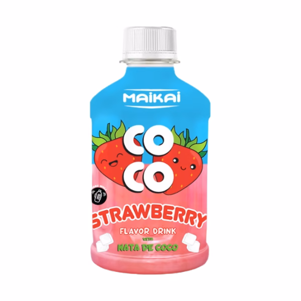 MAIKAI COCO mansikkajuoma nata de coco -paloilla 280ml